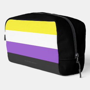 SlipperyJoeのノンバイナリー Pride フラッグ 黄色 白 ドップキット