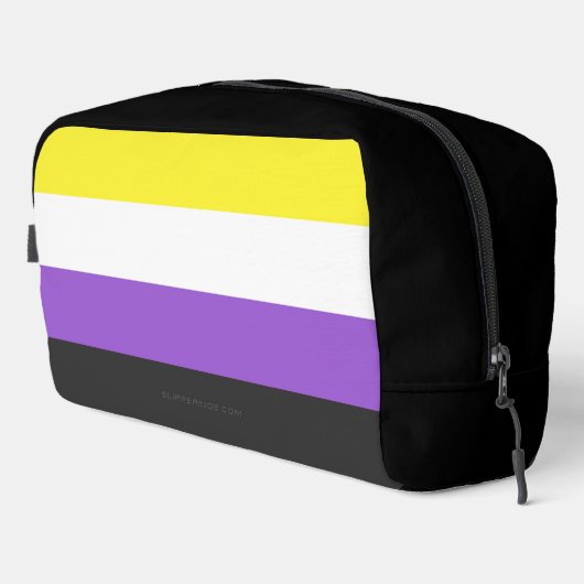 SlipperyJoeのノンバイナリー Pride フラッグ 黄色 白 ドップキット (右コーナー)