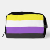 SlipperyJoeのノンバイナリー Pride フラッグ 黄色 白 ドップキット (裏面)