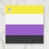 SlipperyJoeのノンバイナリー Pride フラッグ 黄色 白 フェイバータグ (正面)