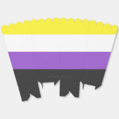 SlipperyJoeのノンバイナリー Pride フラッグ 黄色 白 フェイバーボックス (見開き)