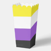 SlipperyJoeのノンバイナリー Pride フラッグ 黄色 白 フェイバーボックス (正面)