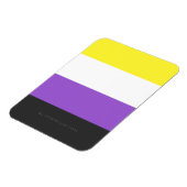 SlipperyJoeのノンバイナリー Pride フラッグ 黄色 白 マグネット (左側)