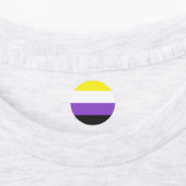 SlipperyJoeのノンバイナリー Pride フラッグ 黄色 白 ラベル (貼付)