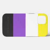 SlipperyJoeのノンバイナリー Pride フラッグ 黄色 白 Case-Mate iPhoneケース (裏面 (横))