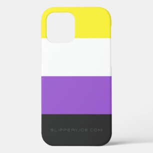 SlipperyJoeのノンバイナリー Pride フラッグ 黄色 白 iPhone 12 Proケース