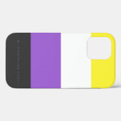 SlipperyJoeのノンバイナリー Pride フラッグ 黄色 白 Case-Mate iPhoneケース (裏面 (横))