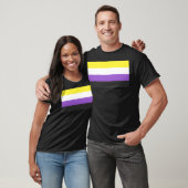 SlipperyJoeのノンバイナリー Pride フラッグ 黄色 白 Tシャツ (ユニセックス)