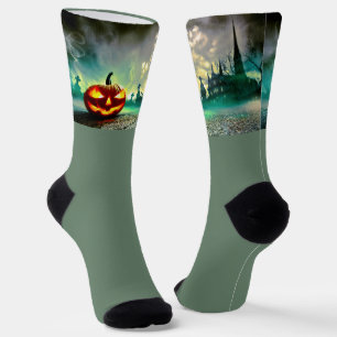 SlipperyJoeのハッピーハローウィンカボチャLGBTQIAの傷跡 ソックス