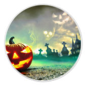 SlipperyJoeのハッピーハローウィン墓地c セラミックノブ (正面)