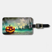 SlipperyJoeのハッピーハローウィン墓地c ラゲッジタグ (正面横)