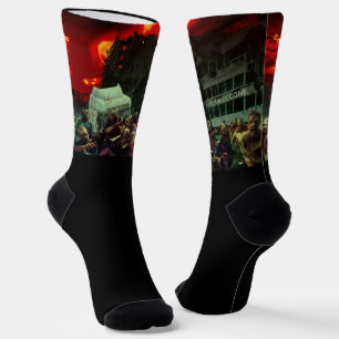SlipperyJoeのハッピーハローウィン怖いゾンビ ソックス