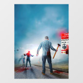 SlipperyJoeのハッピーハローウィン白熱［赤熱］光を放つアイズゾンビ ウィンドウサイン (シート)