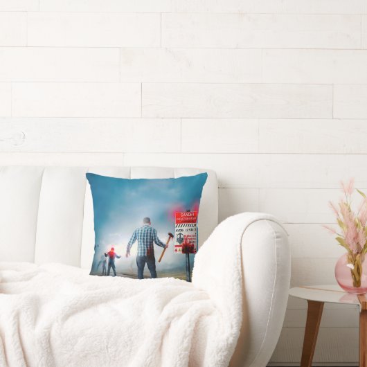 SlipperyJoeのハッピーハローウィン白熱［赤熱］光を放つアイズゾンビ クッション (ソファ)