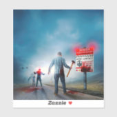 SlipperyJoeのハッピーハローウィン白熱［赤熱］光を放つアイズゾンビ シール (シート)