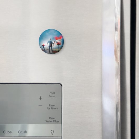 SlipperyJoeのハッピーハローウィン白熱［赤熱］光を放つアイズゾンビ マグネット (インサイチュ (冷蔵庫))