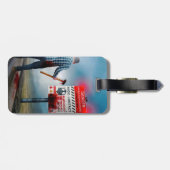 SlipperyJoeのハッピーハローウィン白熱［赤熱］光を放つアイズゾンビ ラゲッジタグ (裏面横)