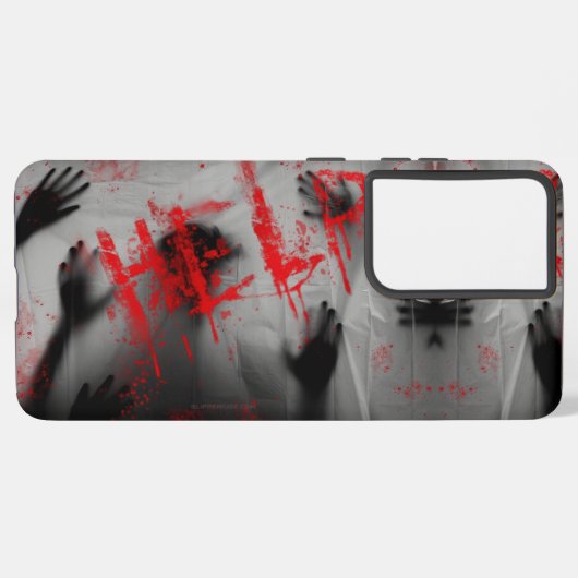 SlipperyJoeのハッピーハローウィンLGBTQIAシートシャドウ Samsung Galaxyケース (左側面)