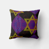 SlipperyJoeのハヌカの星のメノラ クッション (裏面)