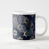 SlipperyJoeのハヌカへの強い共感　ダビデの星のモチーフ ジャンボコーヒーマグカップ (右)