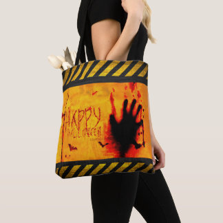 SlipperyJoeのハロウィングラフィックがジャギー トートバッグ