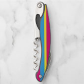 SlipperyJoeのパンセクシャルプライド国旗ジェンダー盲目パイ ソムリエナイフ (正面)