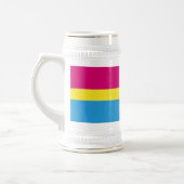 SlipperyJoeのパンセクシャルプライド国旗ジェンダー盲目パイ ビールジョッキ (左)