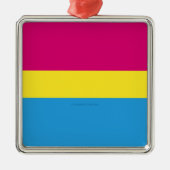 SlipperyJoeのパンセクシャルプライド国旗ジェンダー盲目パイ メタルオーナメント (正面)