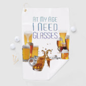 SlipperyJoeのビールグラスのピルスナーの眼鏡は煮込む ゴルフタオル (インサイチュ)