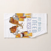 SlipperyJoeのビールグラスのピルスナーの眼鏡は煮込む バスタオルセット (ハンドタオル)