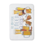 SlipperyJoeのビールグラスのピルスナーの眼鏡は煮込む バスマット (正面縦)