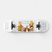SlipperyJoeのビールグラス ピルナーグラス スタイン スケートボード (横)