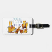 SlipperyJoeのビールグラス ピルナーグラス スタイン ラゲッジタグ (正面横)