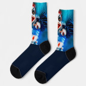 SlipperyJoeのピエロ衣装ハッピーハローウィンblood k ソックス (左)