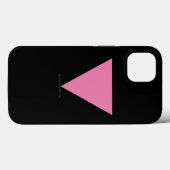 SlipperyJoeのピンクの三角旗鮮やかなピンクのシンボル Case-Mate iPhoneケース (裏面 (横))