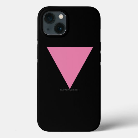SlipperyJoeのピンクの三角旗鮮やかなピンクのシンボル Case-Mate iPhoneケース (裏面)