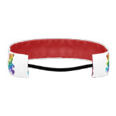 SlipperyJoeのブラシ仕上げ金属テディベアレインボーグラ アスレチックヘッドバンド (裏面)