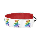 SlipperyJoeのブラシ仕上げ金属テディベアレインボーグラ アスレチックヘッドバンド (右)