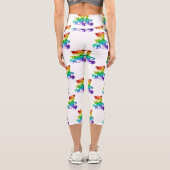 SlipperyJoeのブラシ仕上げ金属テディベアレインボーグラ カプリレギンス (裏面)