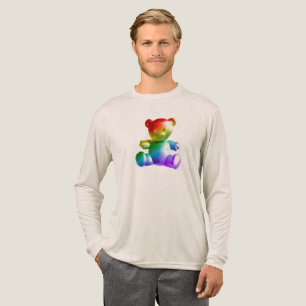 SlipperyJoeのブラシ金属テディベアスムーズグラデーション トライブレンドTシャツ