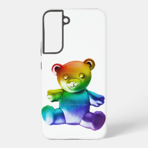SlipperyJoeのブラシ金属テディベアスムーズグラデーション Samsung Galaxy S22+ケース