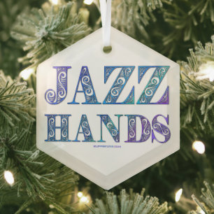 SlipperyJoeのブロードウェイ ミュージカルJazz Handsクィアカ ガラスオーナメント
