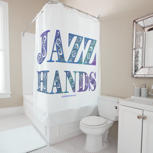 SlipperyJoeのブロードウェイ ミュージカルJazz Handsクィアカ シャワーカーテン (インサイチュ)
