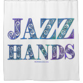 SlipperyJoeのブロードウェイ ミュージカルJazz Handsクィアカ シャワーカーテン (正面)