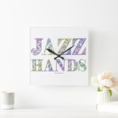 SlipperyJoeのブロードウェイ ミュージカルJazz Handsクィアカ スクエア壁時計 (ホーム)