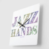 SlipperyJoeのブロードウェイ ミュージカルJazz Handsクィアカ スクエア壁時計 (傾斜)