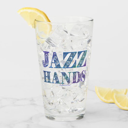 SlipperyJoeのブロードウェイ ミュージカルJazz Handsクィアカ タンブラーグラス (アイス正面)