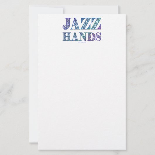 SlipperyJoeのブロードウェイ ミュージカルJazz Handsクィアカ 便箋 (正面)