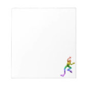 SlipperyJoeのプライドカエルの虹をクロール ノートパッド (正面)