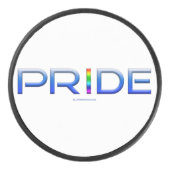 SlipperyJoeのプライドカラフルワードはっきりしたメタリックbl アイスホッケーパック (正面)